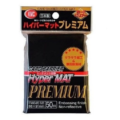 50 KMC Hyper Mat Premium Black Sleeves / Matt Schwarz Kartenhüllen Standard - 66