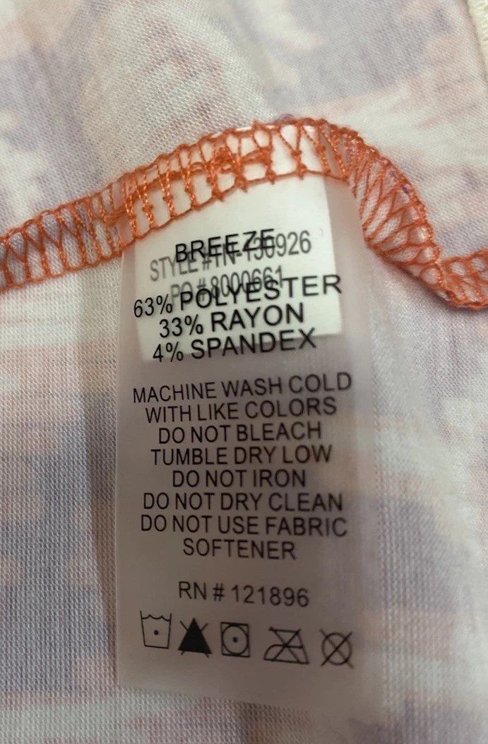 UNDERCOVER Abito Title Nine Breeze scollo cappuccio rosa viola astratto L outdoor atletico