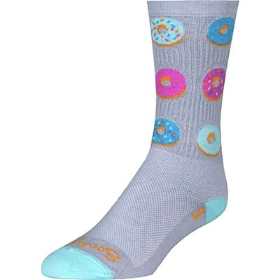 SockGuy, Adults' Crew Cuff Socks - Small/Medium, Glazed