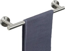 Thick Stainless Steel Towel Holder - 20-Inch Brushed Nickel, Easy Installation