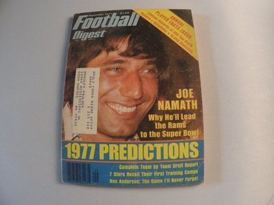 Football Digest September 1977 Joe Namath Rams Super Bowl NFL Predictions