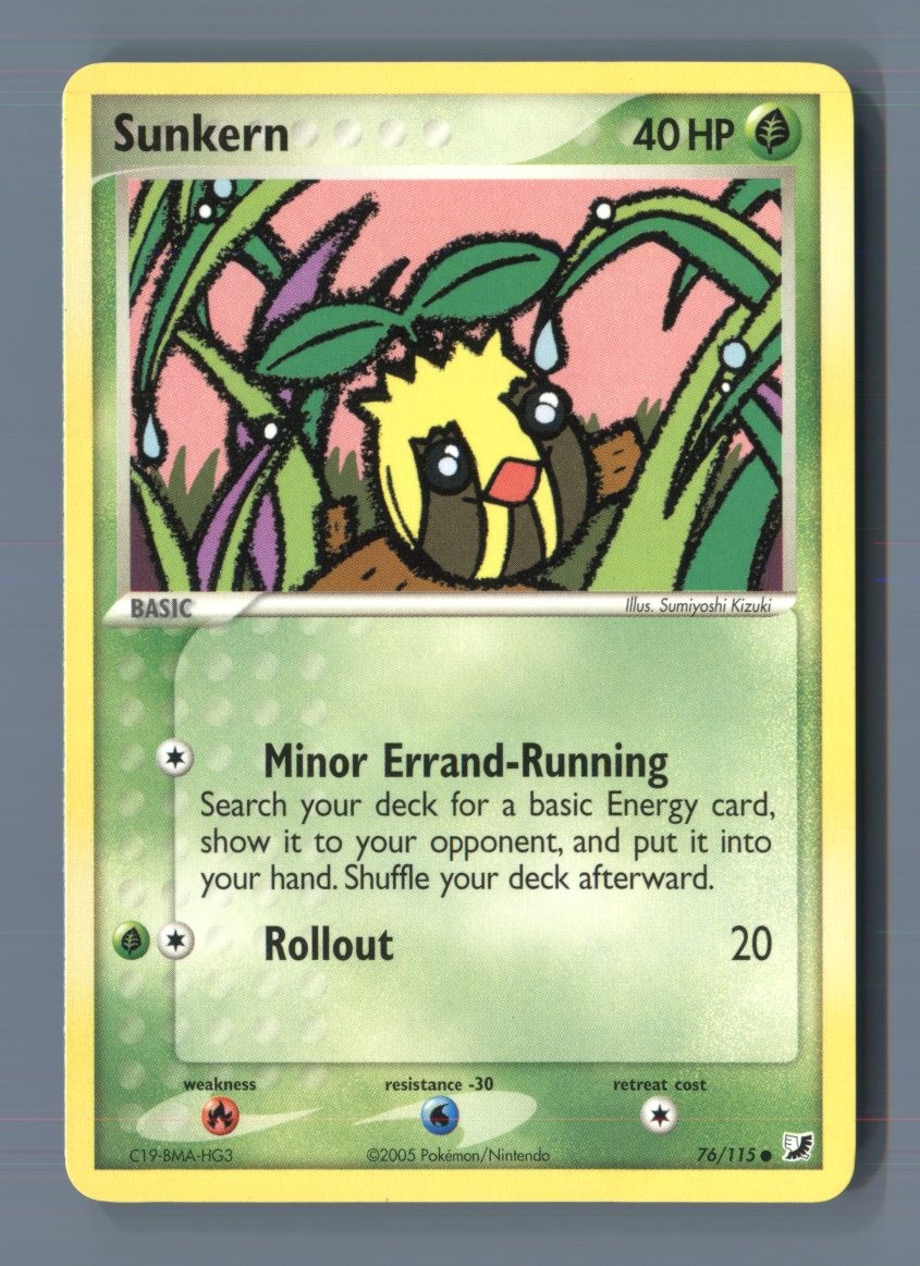 Sunkern 76/115 Common Unseen Forces Pokemon Near Mint