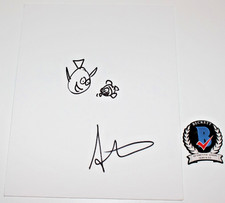 DIRECTOR ANDREW STANTON SIGNED FINDING NEMO 11x14 MOVIE SKETCH BECKETT COA PROOF