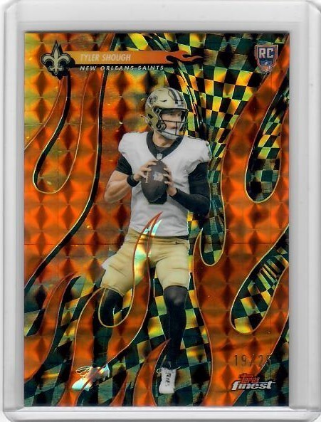 Tyler Shough Topps Finest Torchers #T3 Orange Geometric