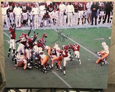 Terrence Cody Hand Signed Alabama vs Tennessee Blocked Field Goal Canvas 24x20