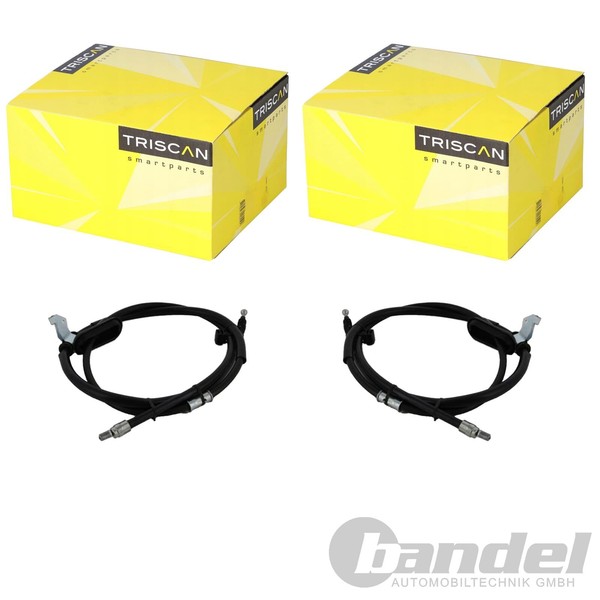 2X Triscan Handbremsseil Hinten Beidseitig Passend FüR Chevrolet Cruze Opel Astr-image