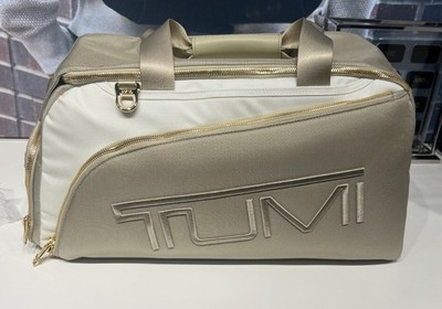 NEW Tumi SPORT GOLF 20.5  Ballistic Nylon Gym Duffel Bag - OFF WHITE & TAN 