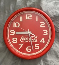 Coca-Cola Clock 1990 Vintage 14”