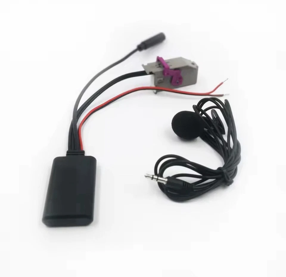 Adaptateur Bluetooth 5.0 + Micro pour AUDI A3 A4 A6 A8 TT R8 RNS-E 12V 32PIN + - Photo 3/4