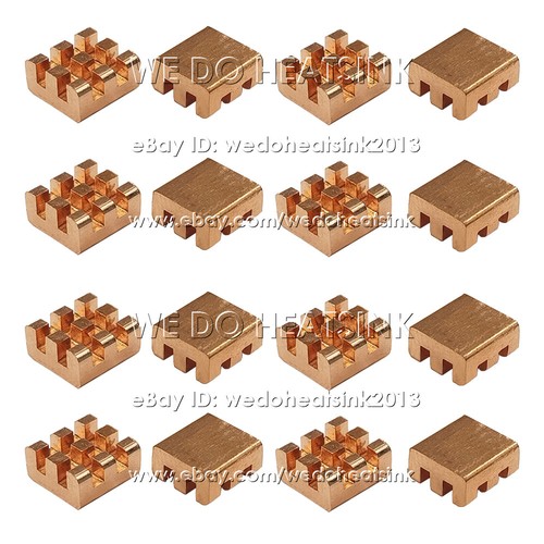 5/10pcs DIY Useful 100% Pure Copper Heatsink Without or With Thermal Tape - Afbeelding 15 van 180