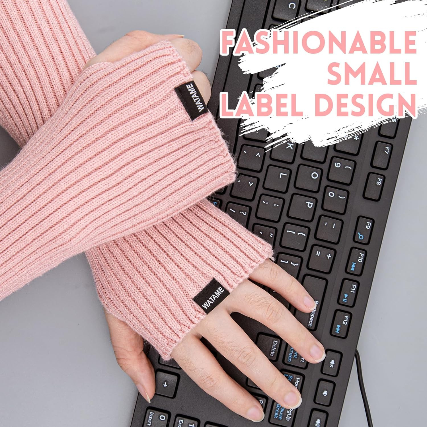 Arm Warmers Women Winter Long Fingerless Gloves Knitted Wrist Warmers with Thumb