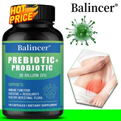 Prebiotics + Probiotics 20 Billion Live Bacteria Capsules - Healthy Stomach
