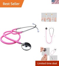 Soft and Lightweight Pink Dual Head Stethoscope - Fun Medical Play for Kids