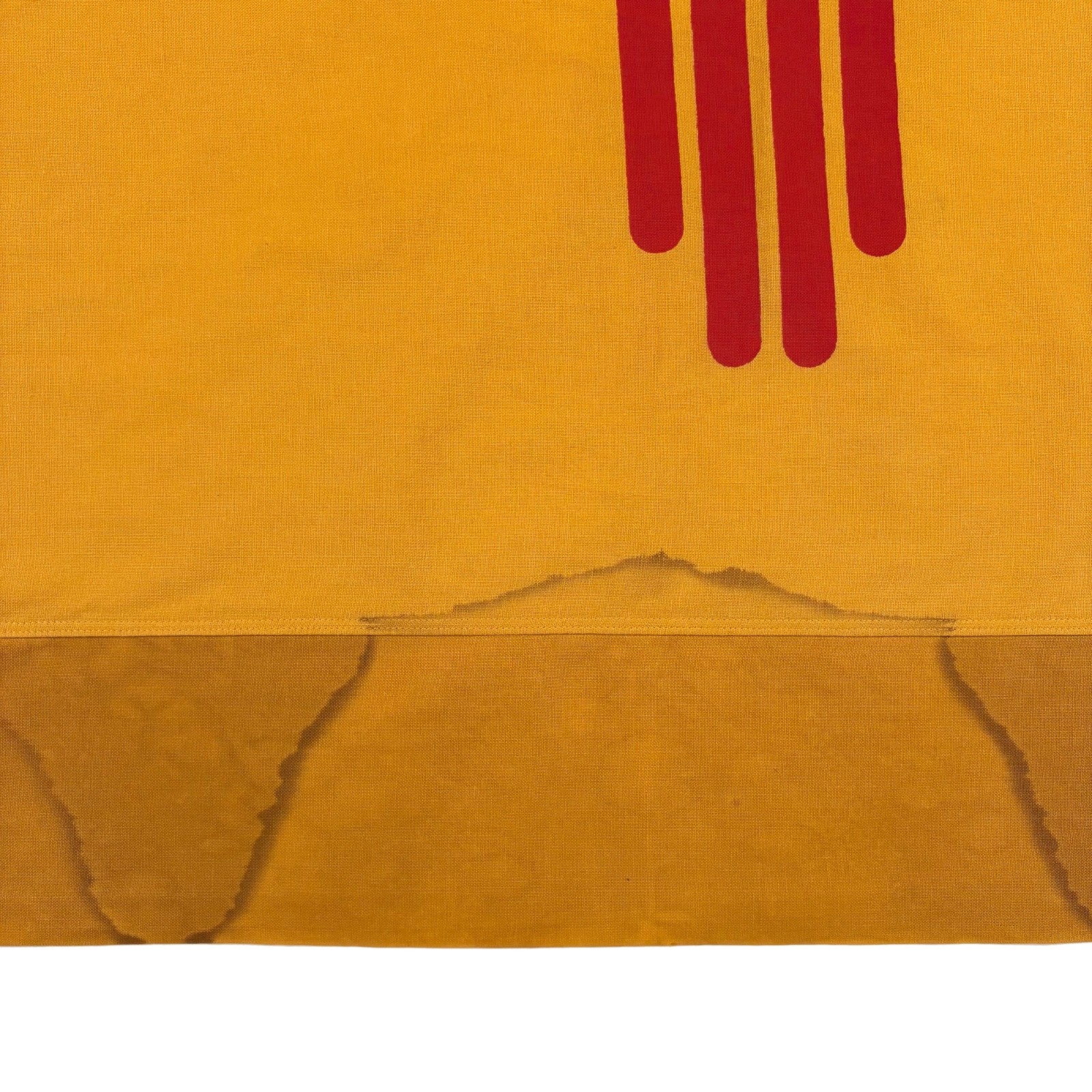 Large Vintage Cotton New Mexico State Flag Cloth American Southwest Textile Art