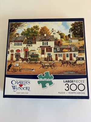 Charles Wysocki OLDE CAPE COD 300 Lg Pc Puzzle COMPLETE w/poster Buffalo Games