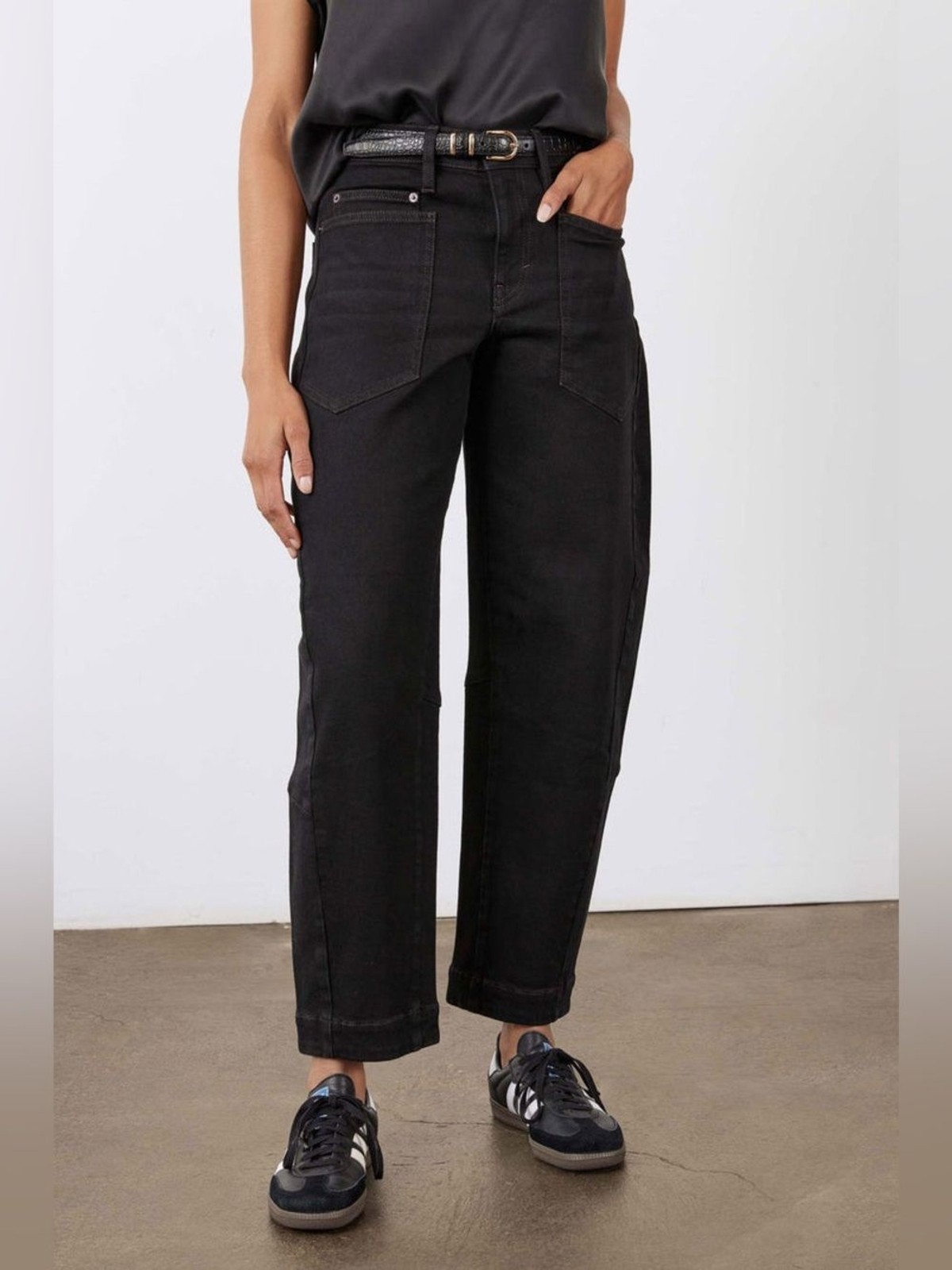Ruti Dusted Black The Slouchy Jeans 2.0 Size 8 Quiet Luxury Minimal