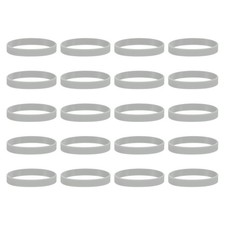 20Pcs Silicone Rubber Bands Non-slip 4 Inch Flat for Books, Gray