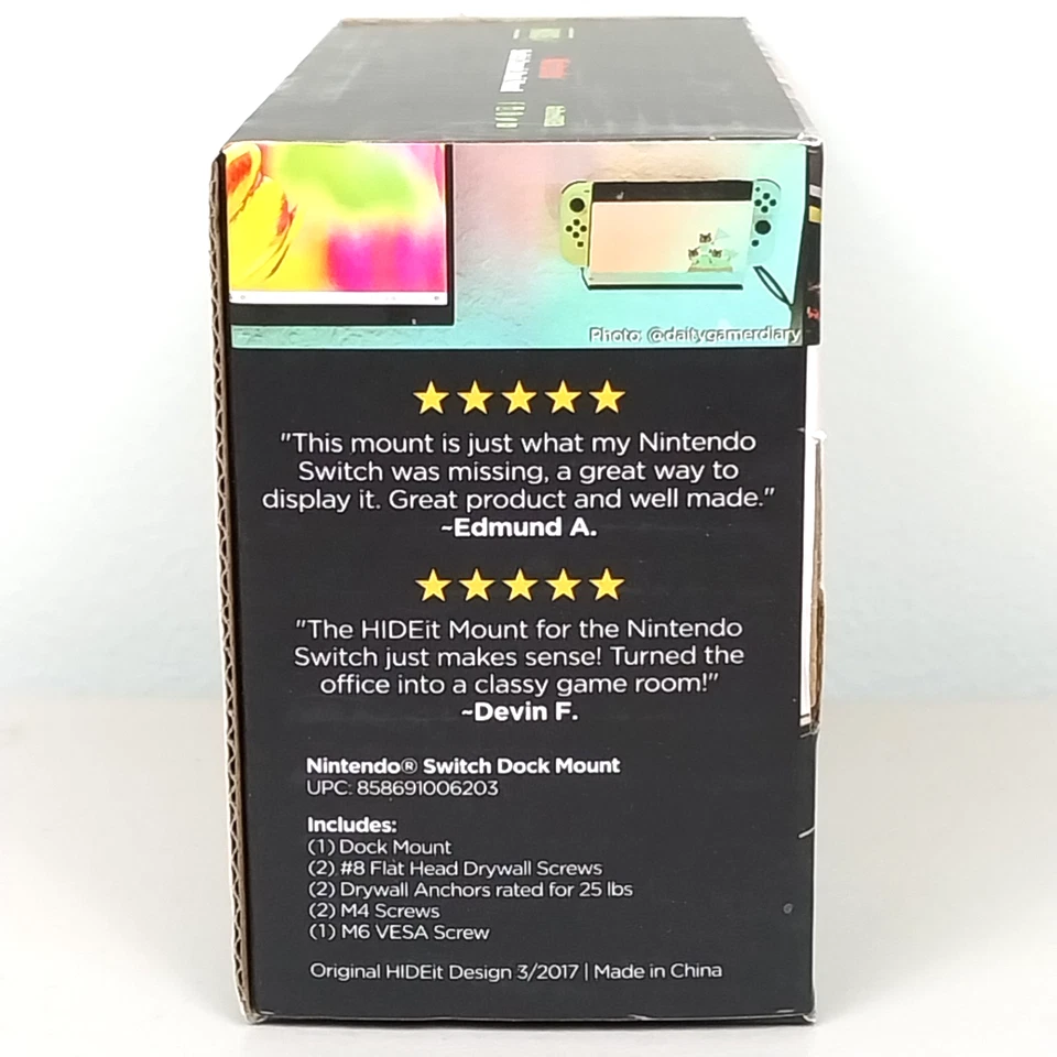 HIDEit Mounts Nintendo Switch Console Dock Wall Mount New in Box - Image 4 of 4