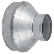 Inch Duct Pipe Adapter - Galvanized Steel HVAC Ducting Reducer for 8" to 4"