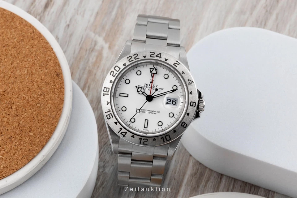 Rolex Explorer II White Dial Swiss Only Automatik Herrenuhr Ref. 16570 A-Serie - Bild 3 von 4