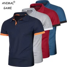 Men's Polo Shirts Breathable Sport Casual Wear Summer Tshirt Beach Gym Gift Fun