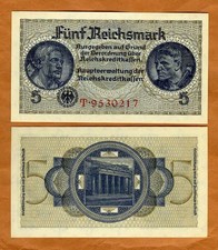 Germany, 5 Reichsmark, ND (1940-1945), P-R138a, WWII, Occupied Territories UNC