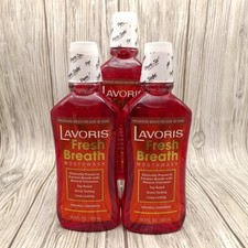 Cinnamon Lavoris Mouthwash Lot of 3 Bottles 16.9 Fl Oz Sealed  New Canada Made