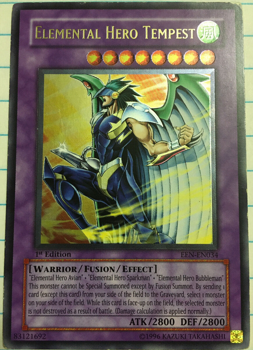 Yugioh Elemental Hero Tempest Ultimate Rare 1st.Edition EEN Yugioh Elemental Hero Tempest Ultimate Rare 1st.Edition EEN
