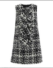 DOLCE & GABBANAWool tweed ruffle dress Seize 16/18