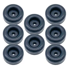 (8) Cargo Trailer Ramp Door Replacement Black Rubber Bumper 2.5" Round