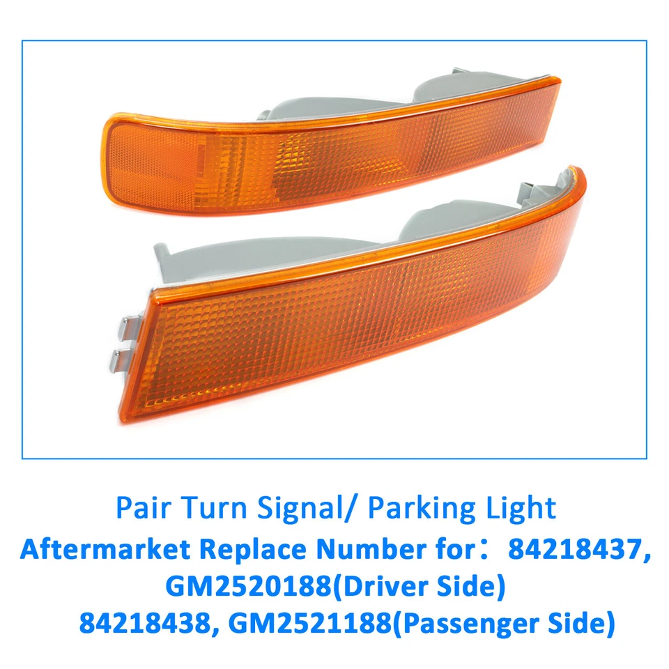 Lámpara de esquina con lente ámbar parachoques luces de señal de giro para Express/Savana 03-23 24 25 Foto 4 de 4