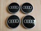Set of 4 Genuine OEM 2018-2025 Audi center caps 61mm GLOSS BLACK P/N 81A601170