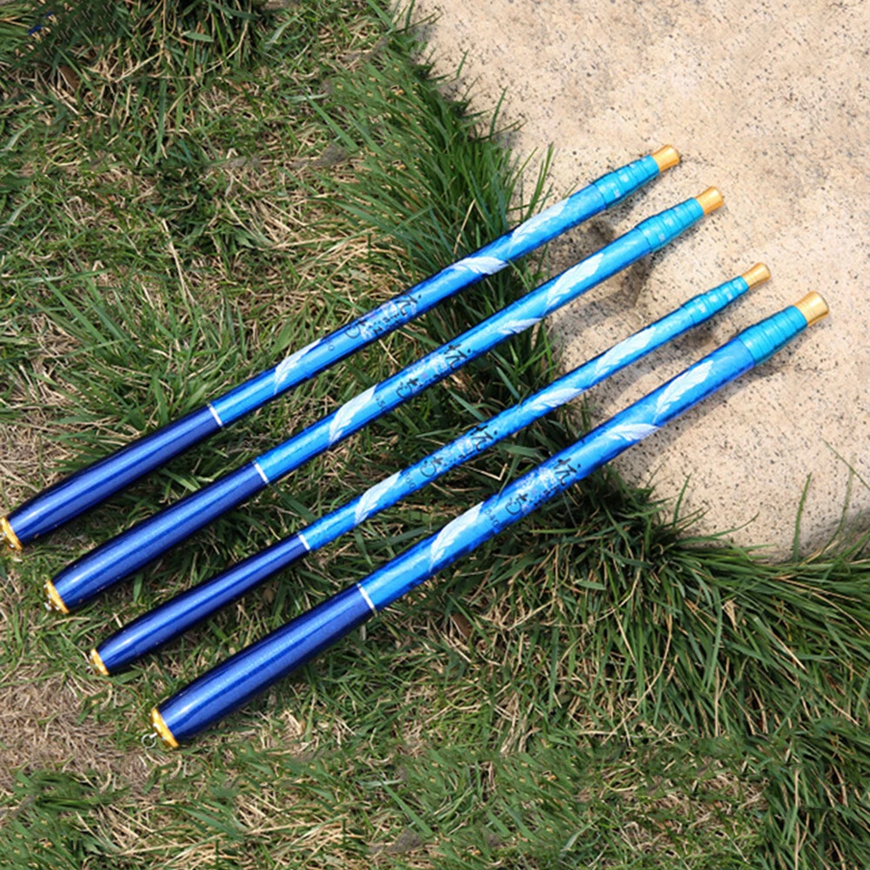 Señuelo de caña de pescar ultraligero caña de pescar fibra de carbono dura corriente telescópica carpa S Foto 4 de 4