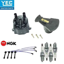 YEC & NGK Ignition Kit Distri.Cap Rotor Plugs Wire for Toyota T100 L4;2.7L 94-96