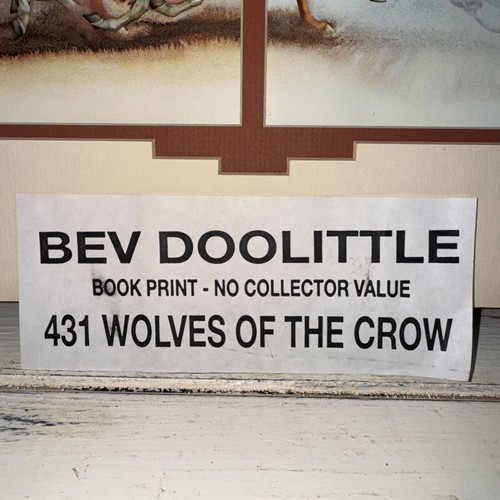 Bev Doolittle - WOLVES OF THE CROW book Print Size: Matted 24”W X 12”H - Picture 7 of 11