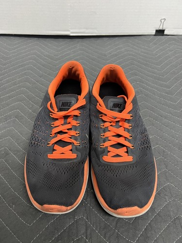 Gray Orange Running Sneakers Shoes Size 