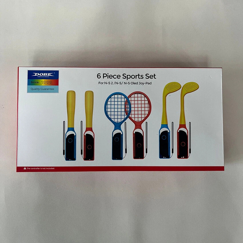 6 in 1 Bundle Tennis Rackets Baseball Bats Golf Clubs for Switch2/OLED Accessory - Image 2 of 4