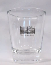 Sears & Roebuck Fine Brass Beds $18.99 Image on Clear Shot Glass 