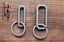 Outdoor TC4 Titanium Key chain Carabiner with Key Ring Hang Buckle EDC Tool