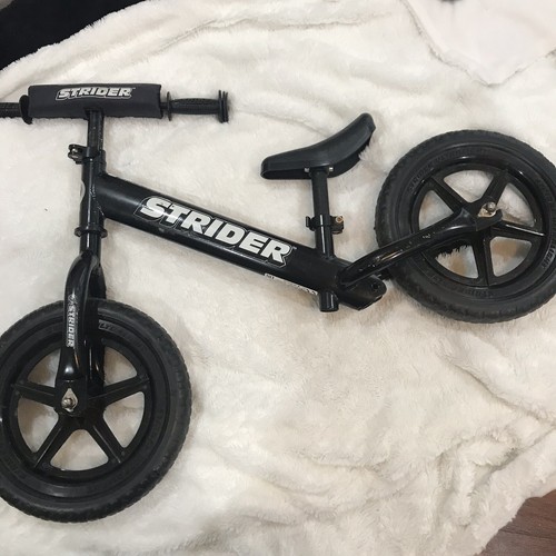 STRIDER 12 Sport Bambini Equilibrio Bicicletta Senza Pedali Impara a  cavalcare Pre Bicicletta Nero | eBay