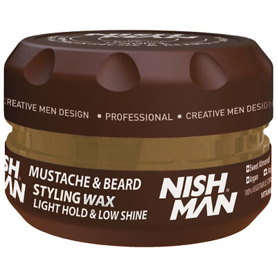 Nishman Mustache & Beard Wax 100ml Schnurrbart - und Bartpomade, parabenfrei