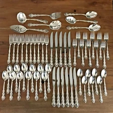 Oneida Community BEETHOVEN Silverplate Flatware with Hostess Serving  Set  57 Pc