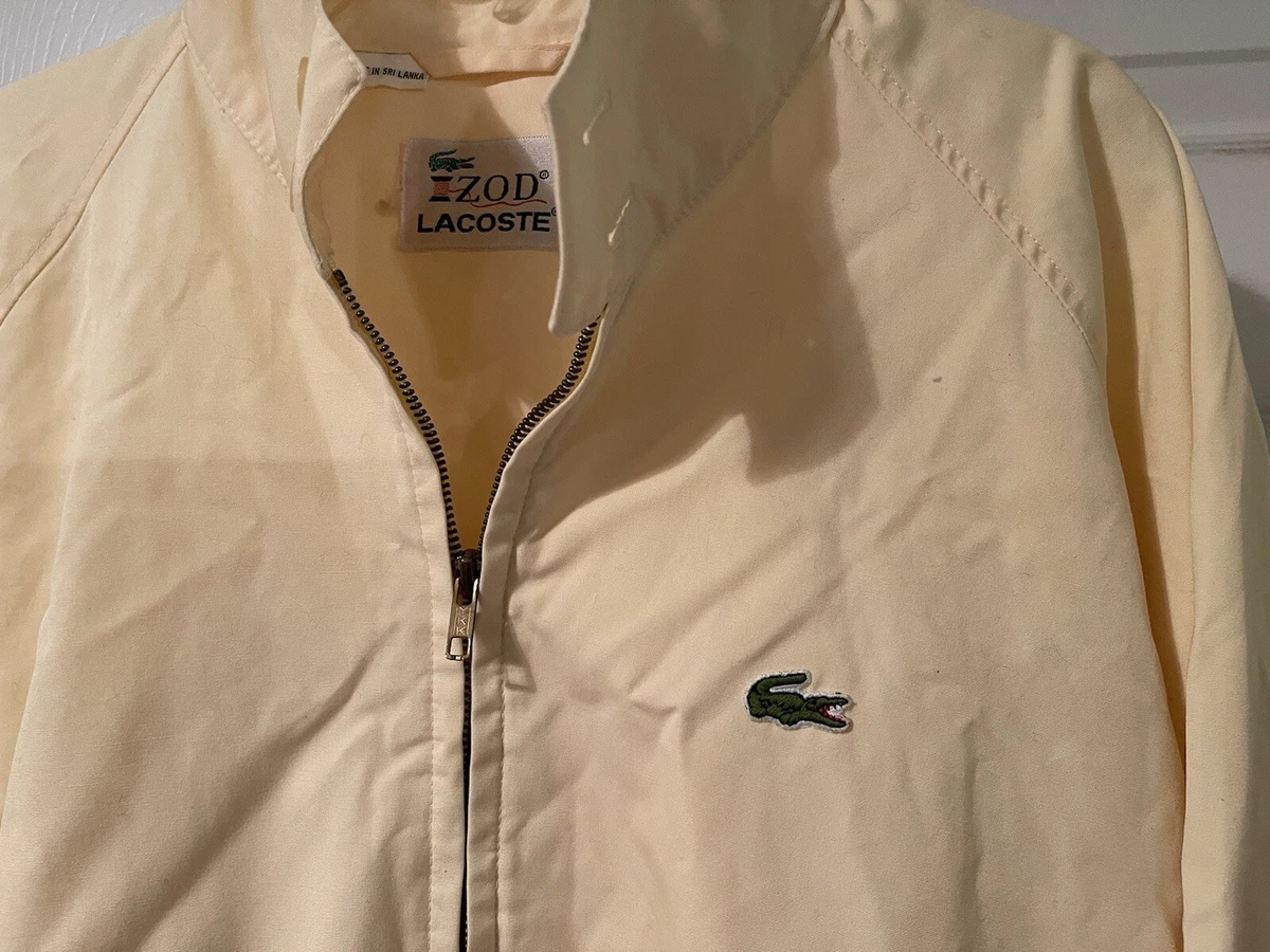 IZOD Lacoste Yellow Zip Front Large Vintage | eBay