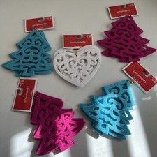 Lotto di alberi e cuori in feltro fustellato ornamenti per artigianato