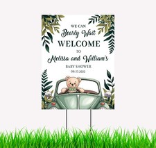 Baby Shower Welcome Sign Custom Botanical Yard Sign Personalized Lawn Decor