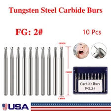 Dental Tungsten Carbide Bur Round Friction Grip FG 2 10pcs/pack MD