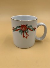 Fine China of China Poinsettia  Ribbons Mug 6698737 - EXCELLENT  