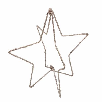 LED-Weihnachtsstern 30cm gold glitzernd Adventsstern Leuchtstern Drahtstern  Deko | eBay.de