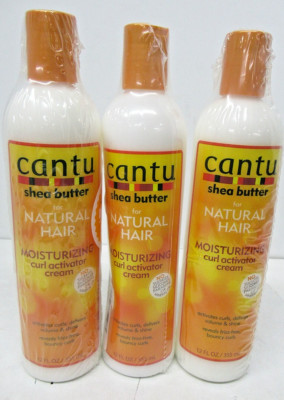 3 Pack Cantu Moisturizing Curl Activator Cream with Shea Butter for Natural Hair