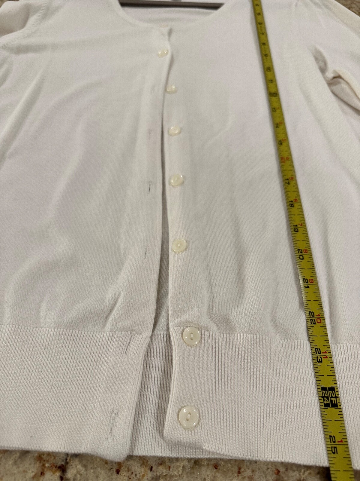 Halogen White Button Down Bracelet Length Cardiga… - image 7